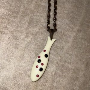 Lucky Brand Pisces fish chain necklace